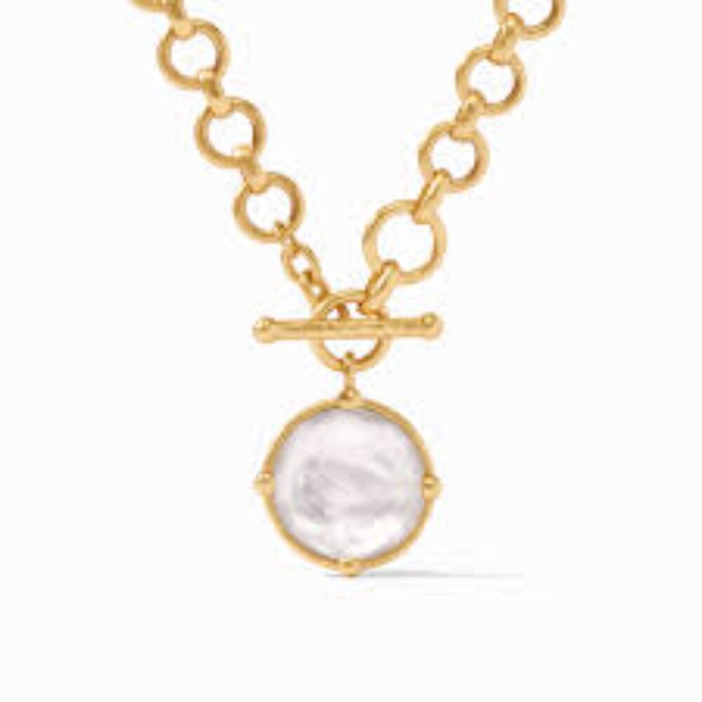 Julie Vos Honeybee reversible Iridescent clear crystal pendant necklace - Picture 4 of 4